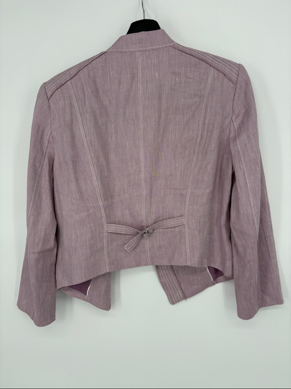 🦙 WHBM linen blend Lavender Open Draped Blazer - Picture 5 of 5